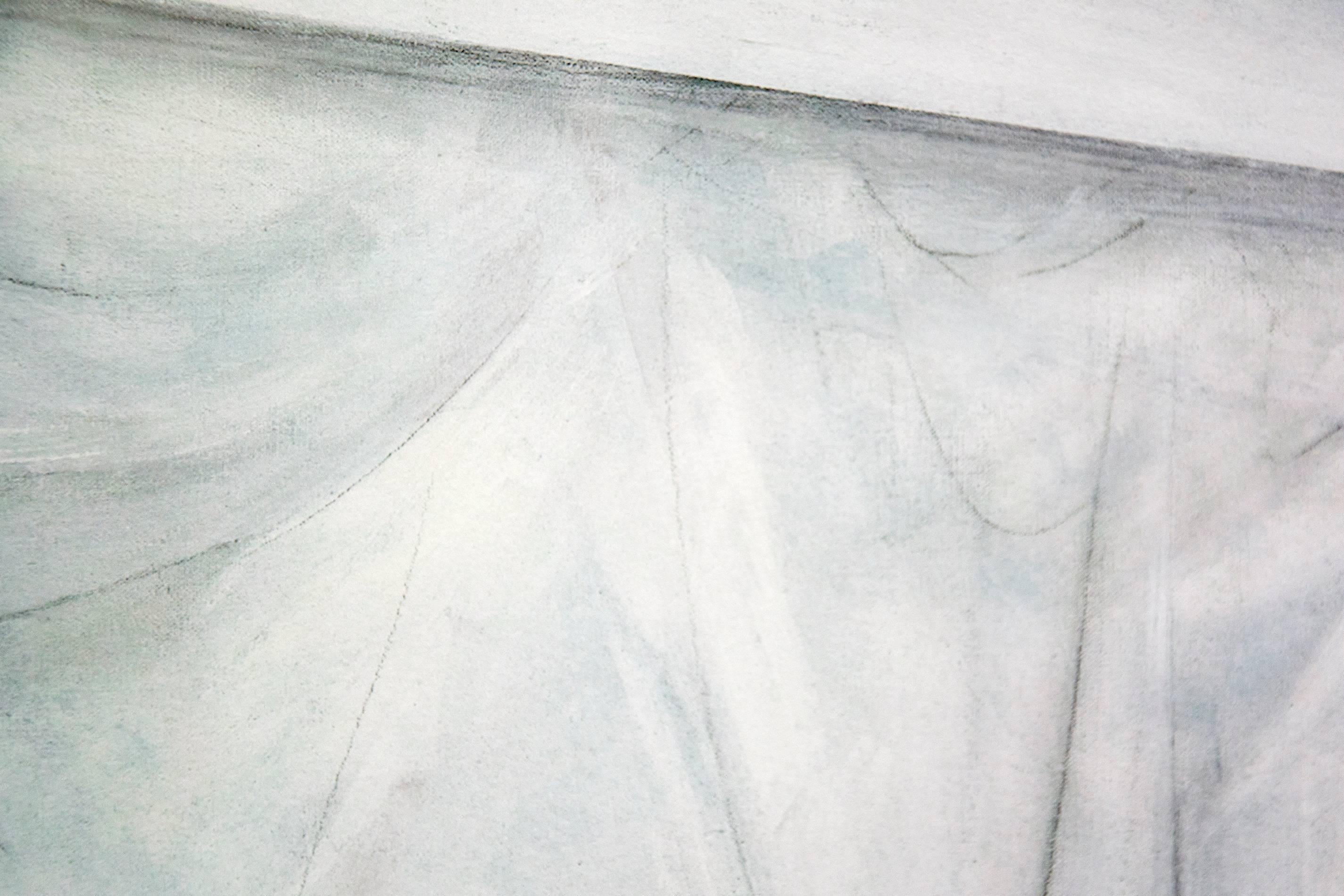 Noche: La Casa del Lienzo - pop-art, minimalista, contemporáneo, acrílico sobre lienzo - Landscape Painting Negro de Charles Pachter