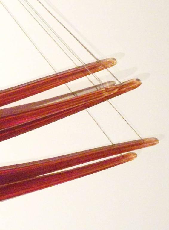 John Paul Robinson Red Wave, Blown Glass Sculpture For Sale at 1stdibs