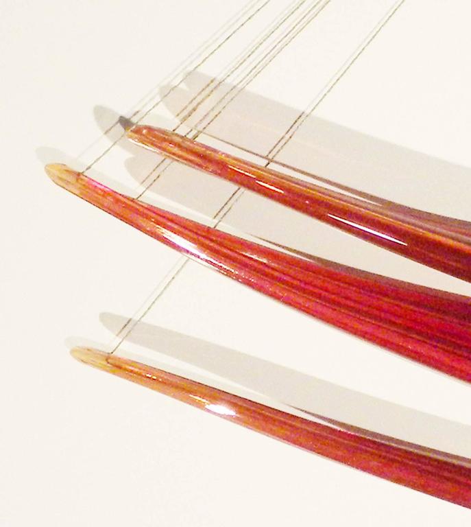 John Paul Robinson Red Wave, Blown Glass Sculpture For Sale at 1stdibs