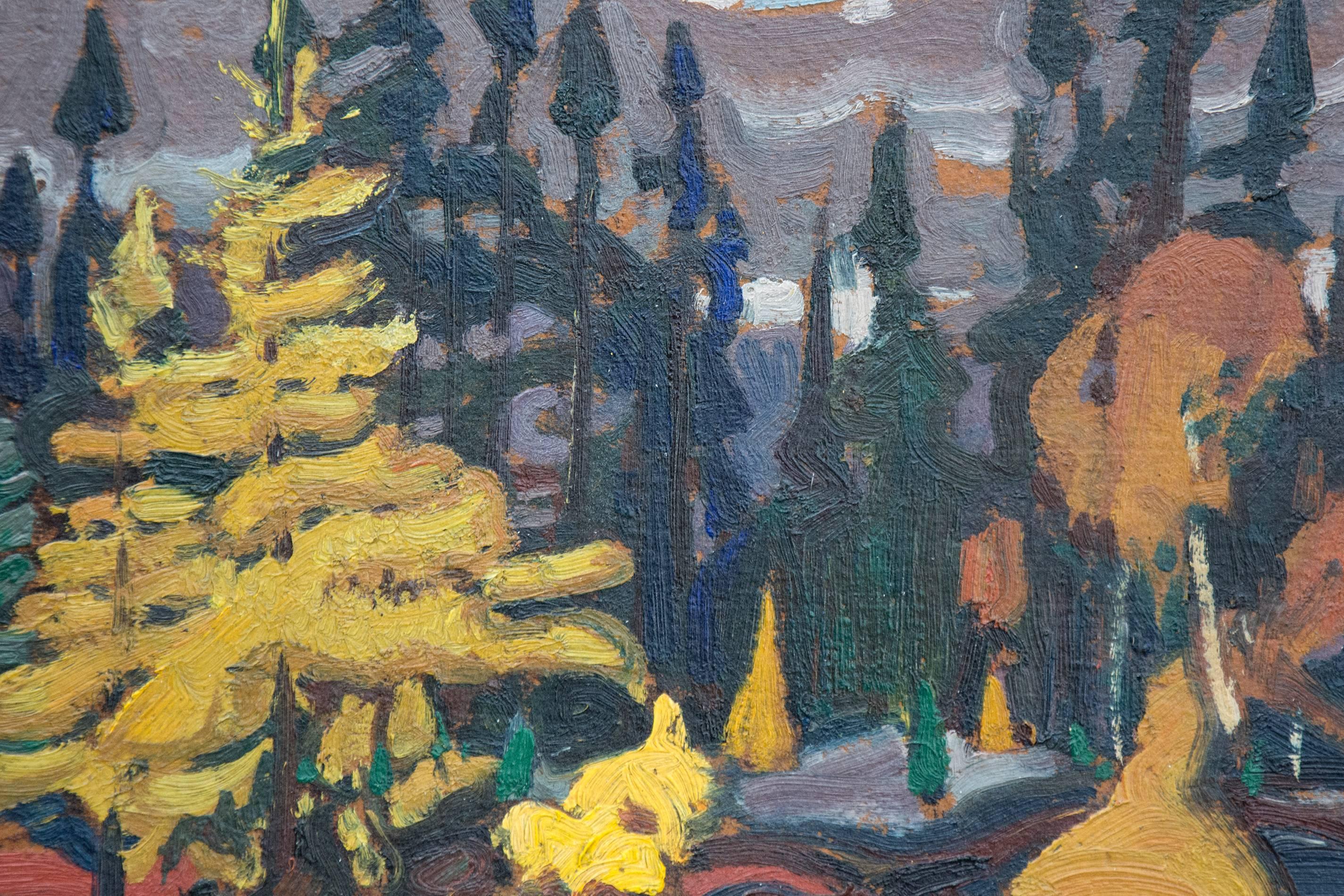 Lake Superior - Black Landscape Painting by Arthur Lismer