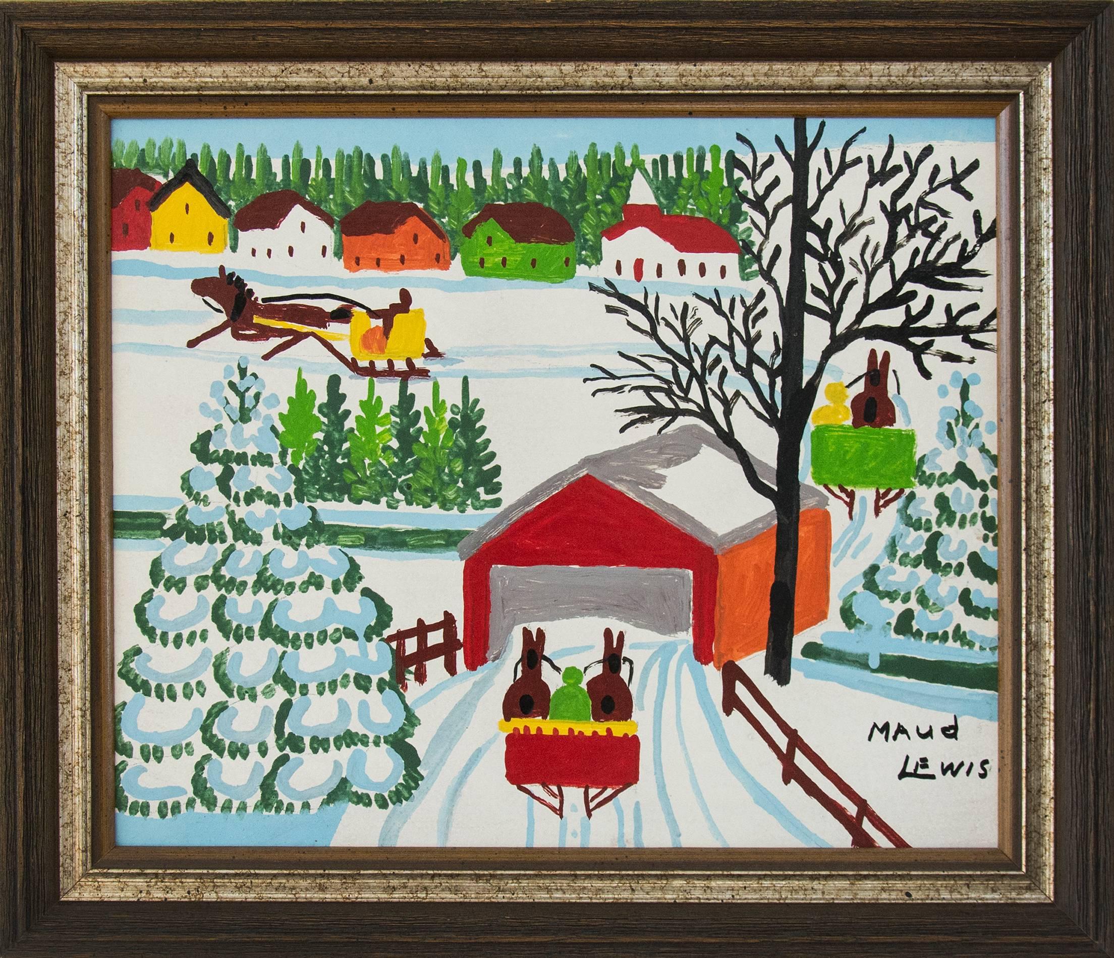 Covered Bridge - Painting by Maud Lewis