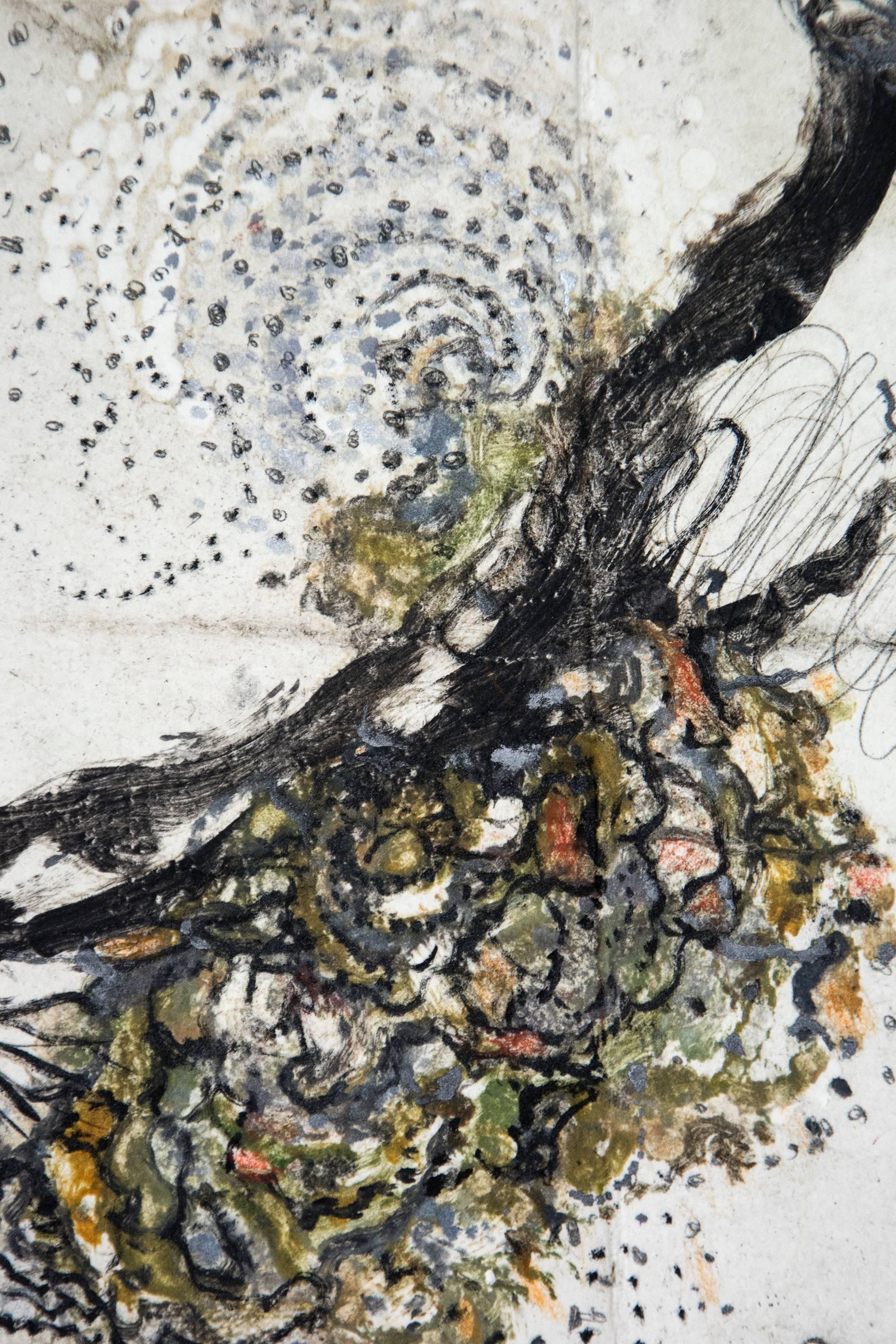 Lineage Mapping - delicate, copper, oil ink, sketch, monoprint on archival paper For Sale 5