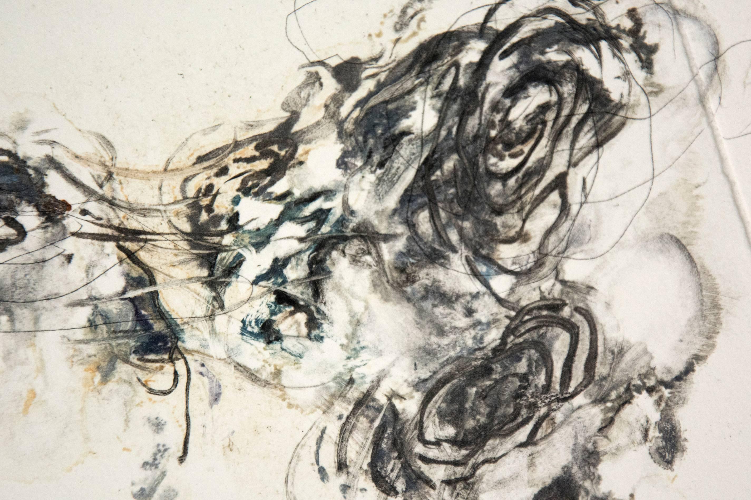 Lineage Mapping Sequel - delicate, copper, oil ink, monoprint on archival paper For Sale 3