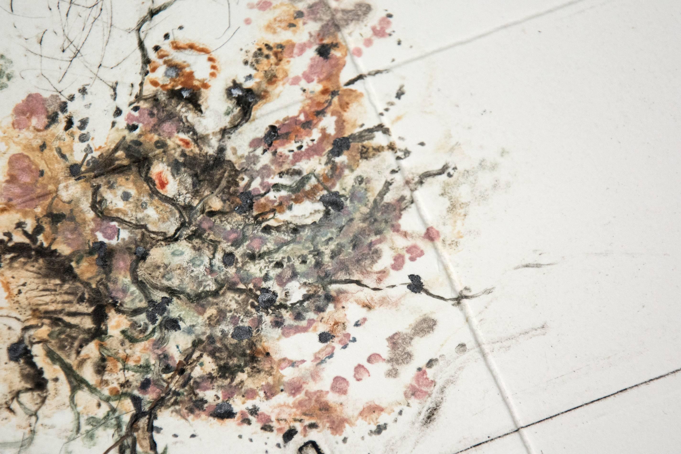 Lineage Mapping Sequel - delicate, copper, oil ink, monoprint on archival paper For Sale 4