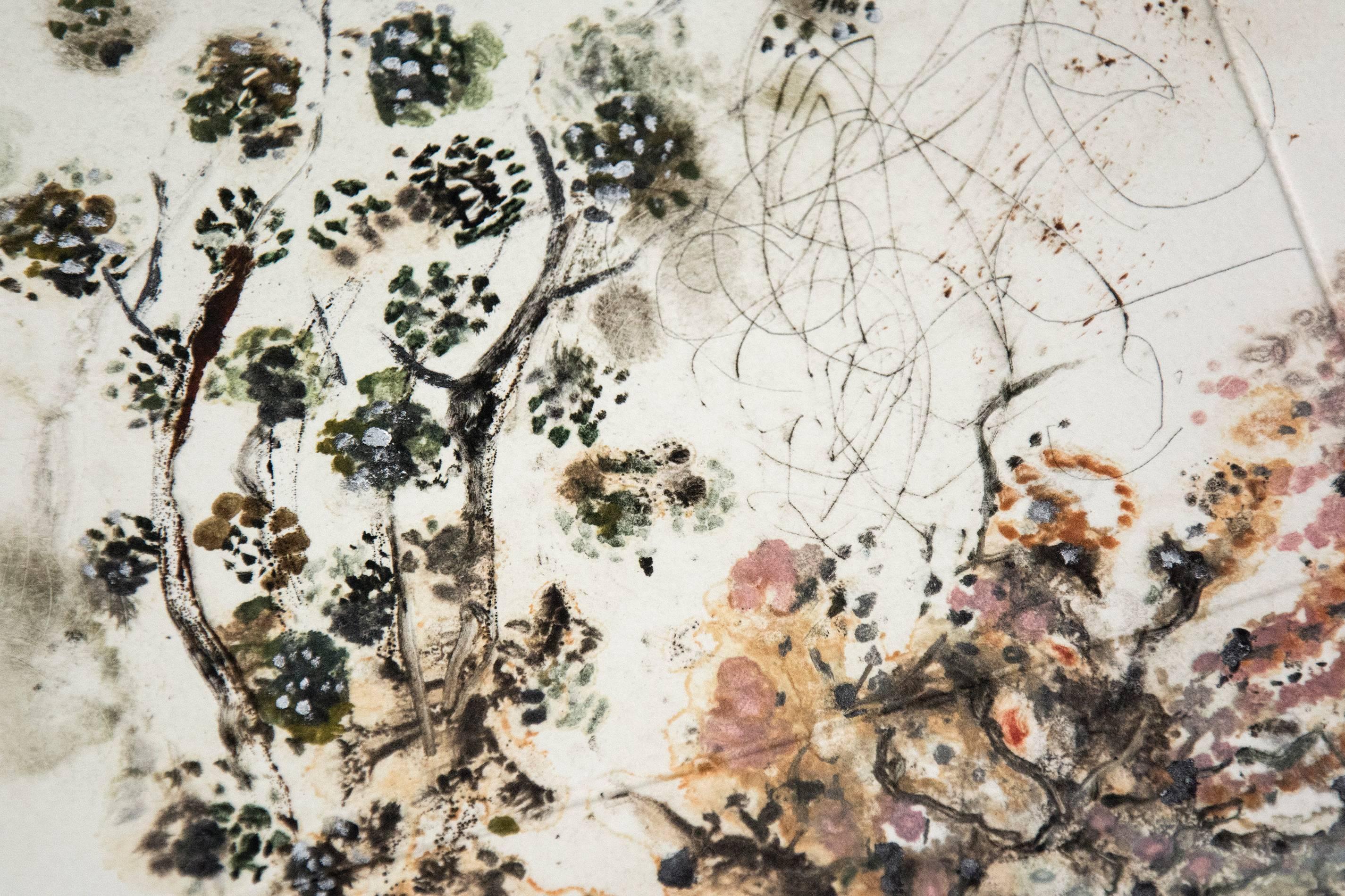 Lineage Mapping Sequel - delicate, copper, oil ink, monoprint on archival paper For Sale 5