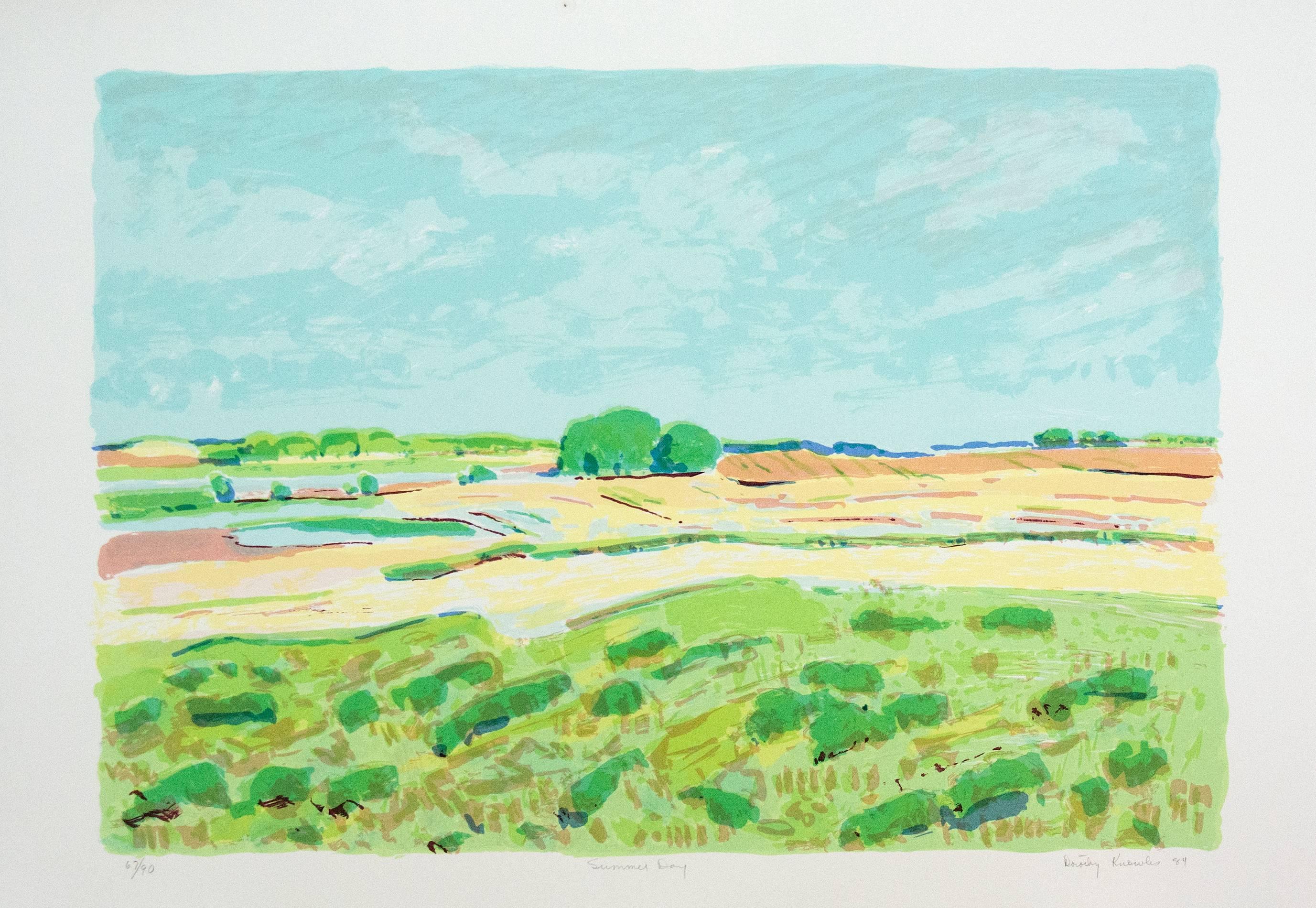 Dorothy Knowles Landscape Print - Homage to Jack Bush - Summer Day