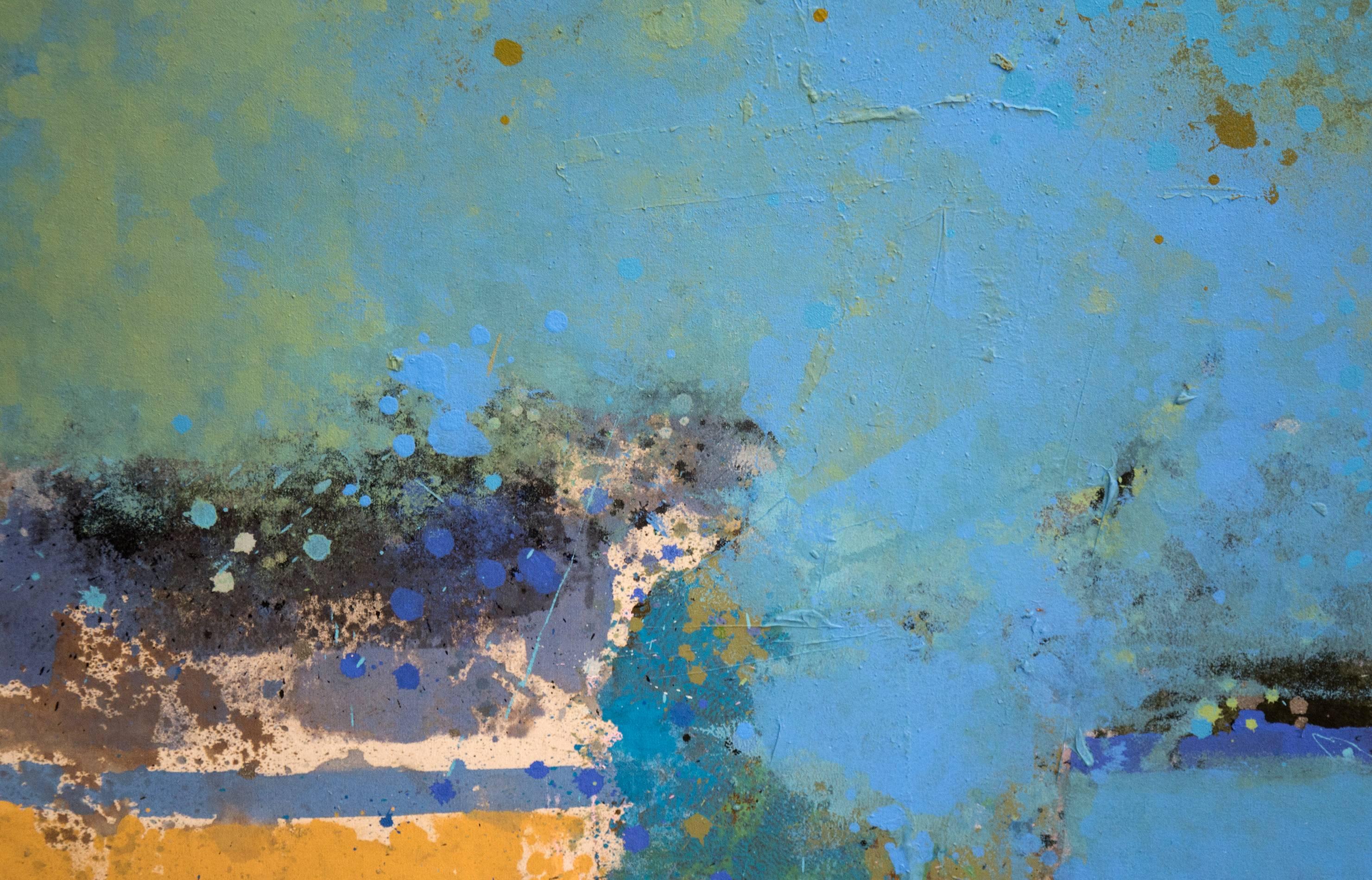 Abstraction in Blue and Burnt Sienna 2