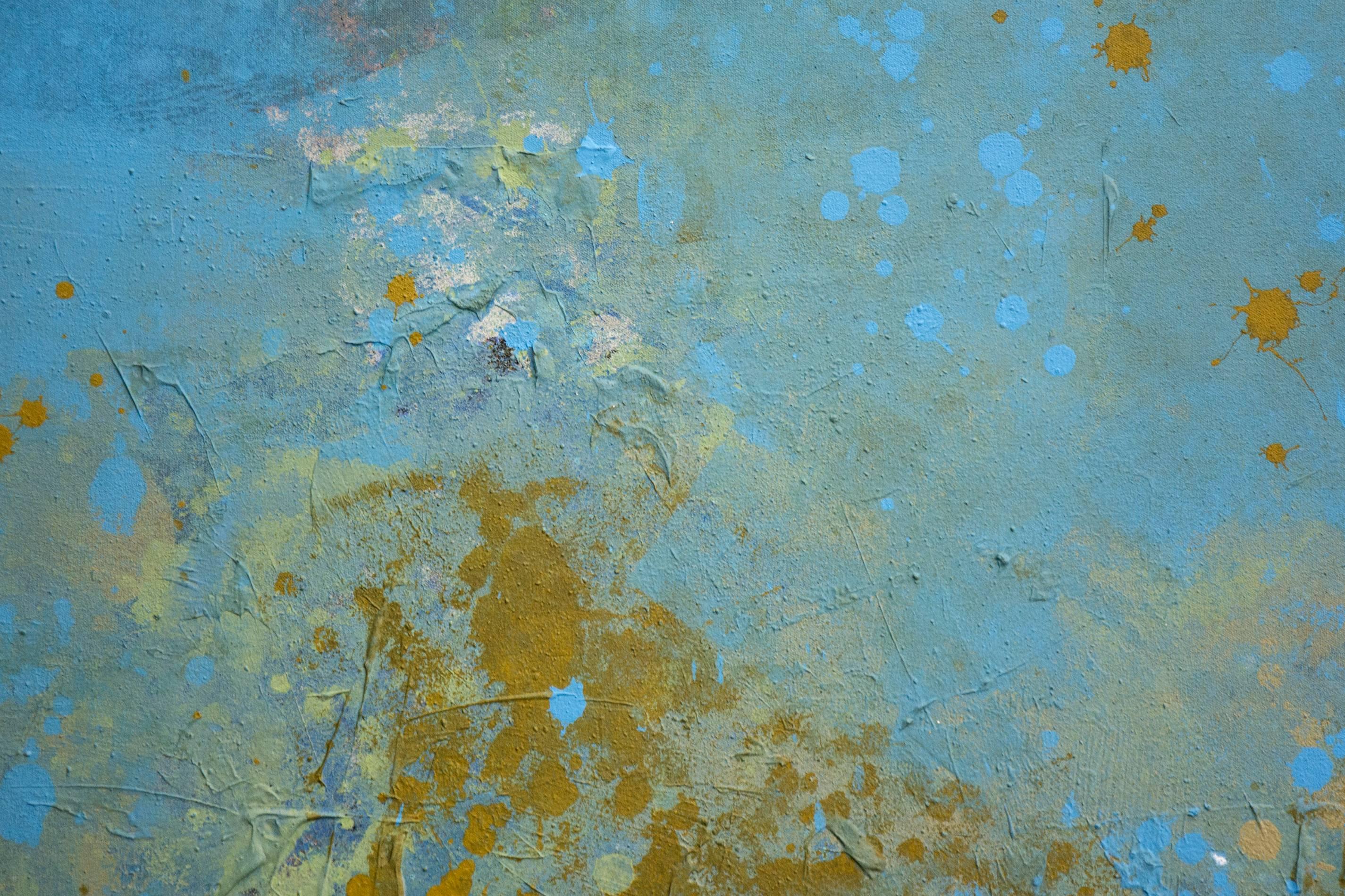 Abstraction in Blue and Burnt Sienna 3