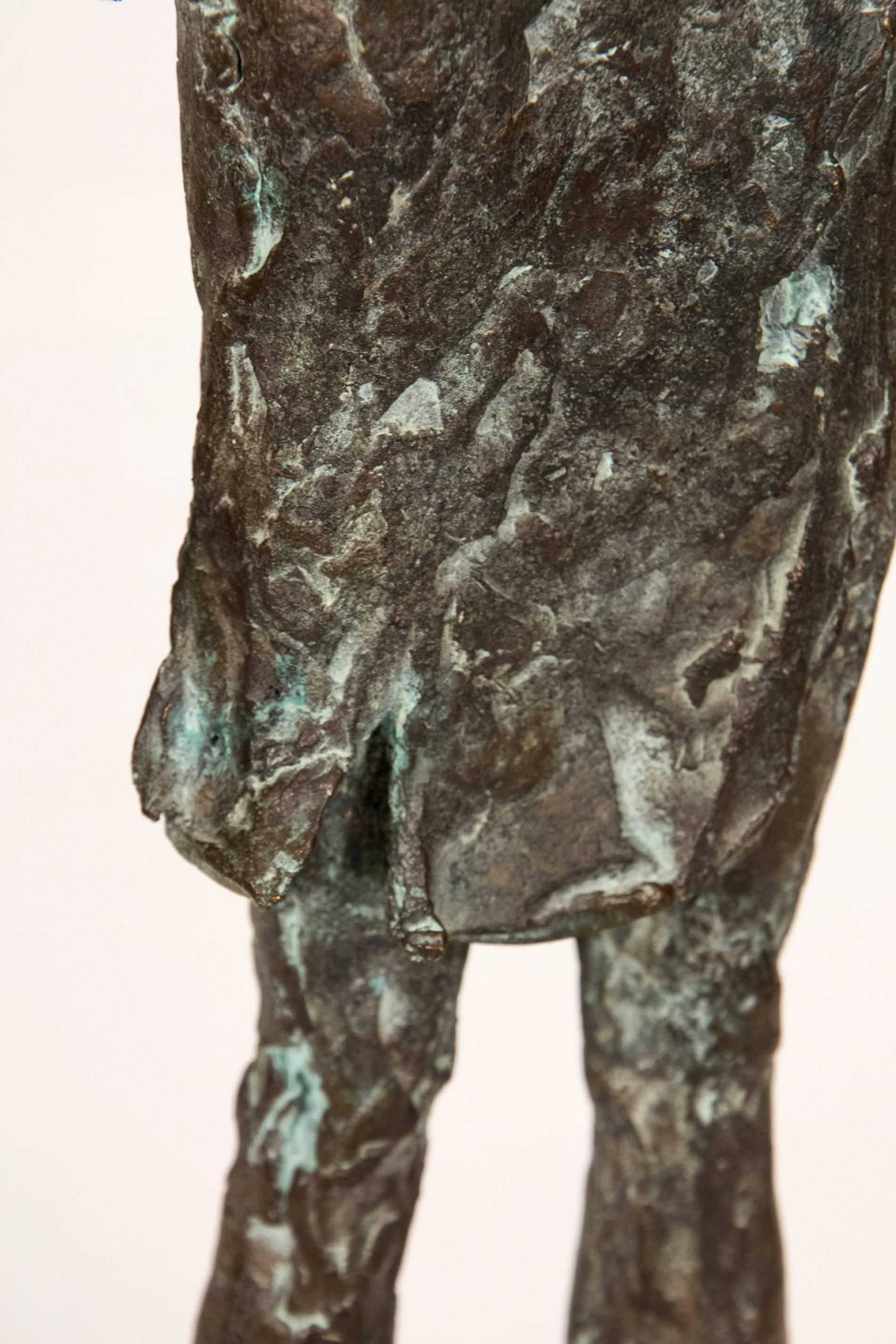 Woman (#2) - Gold Figurative Sculpture by Sylvia Lefkovitz