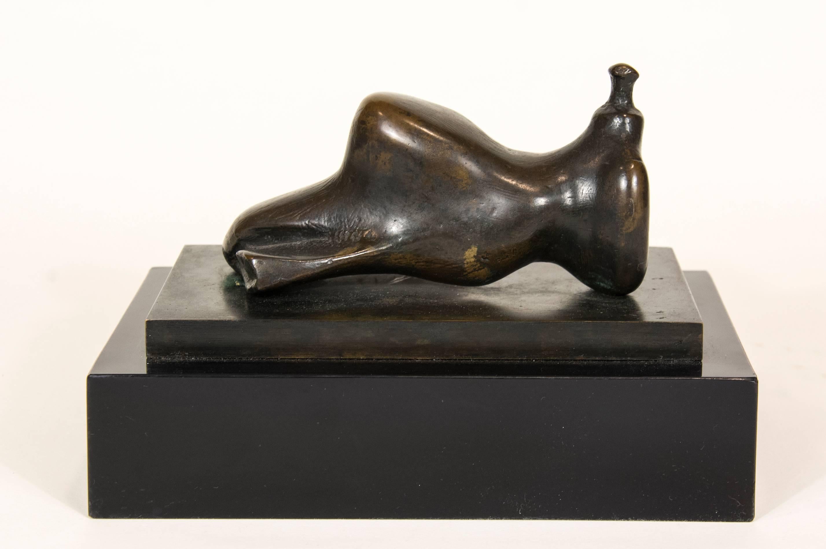 An excellent example of Henry Moore's fascination with the reclining figure. This small bronze was conceived in 1980 and cast in bronze in an edition of 9 plus 1 artist's proof.

 Henry Moore was the most important British sculptor of the 20th