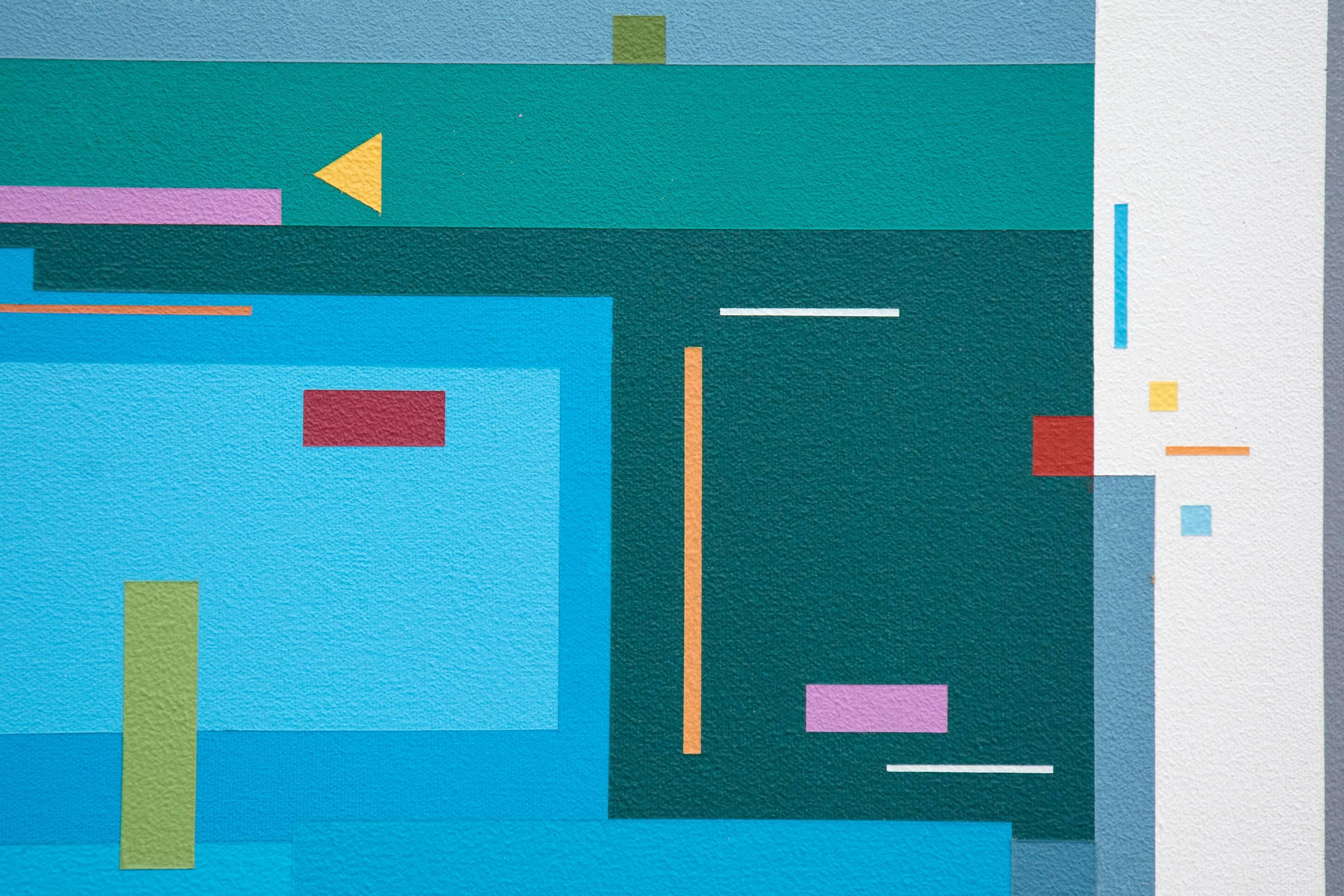 Contradanse 1.1 - bright, geometric abstraction, modernist acrylic on canvas For Sale 1