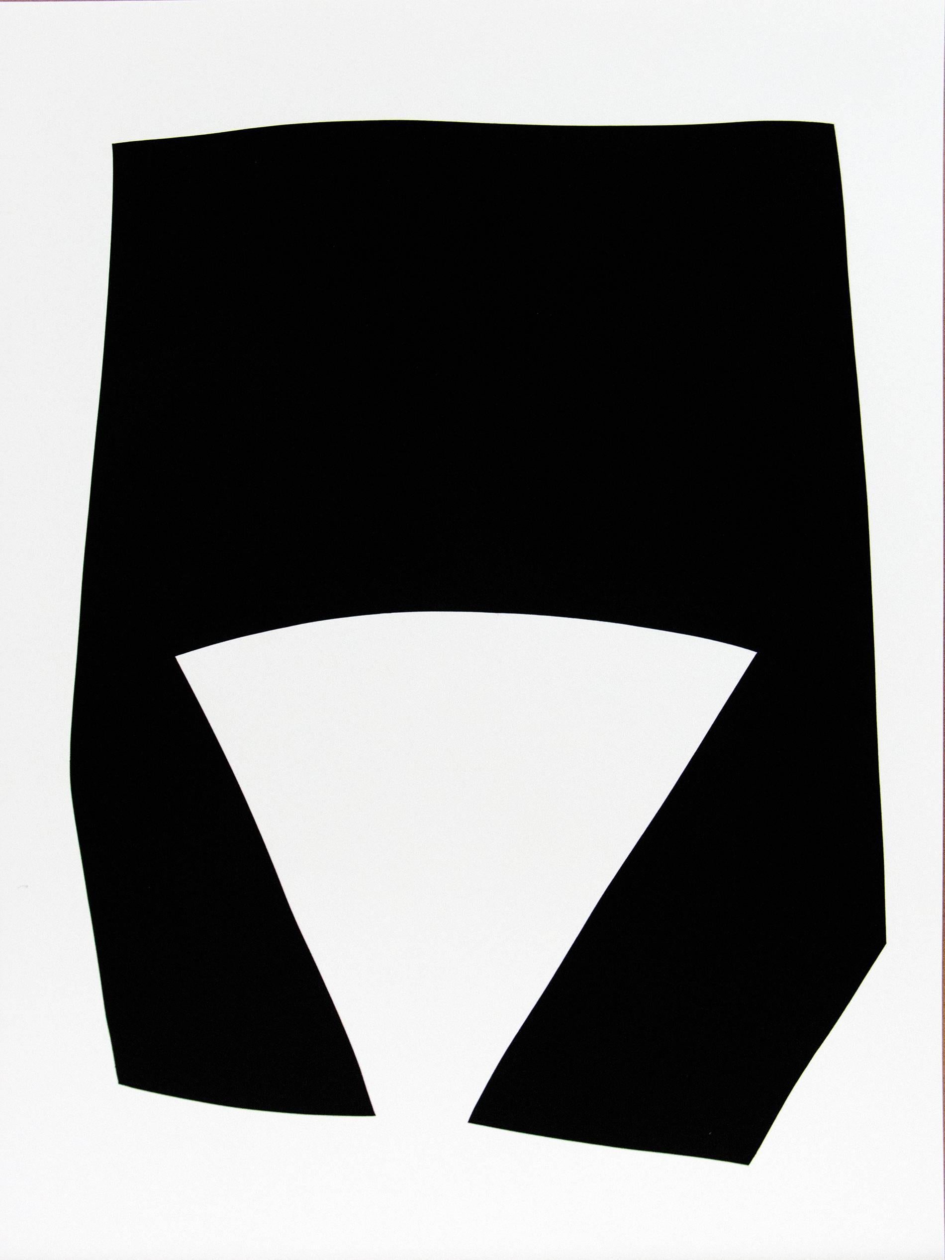 Abstract Painting de Aron Hill - Recorte de ventilador : Serie Blanco y Negro