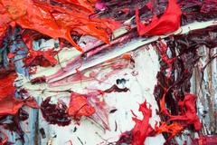 Fire Storm - bold, red-orange, impasto, abstract expressionist acrylic on canvas