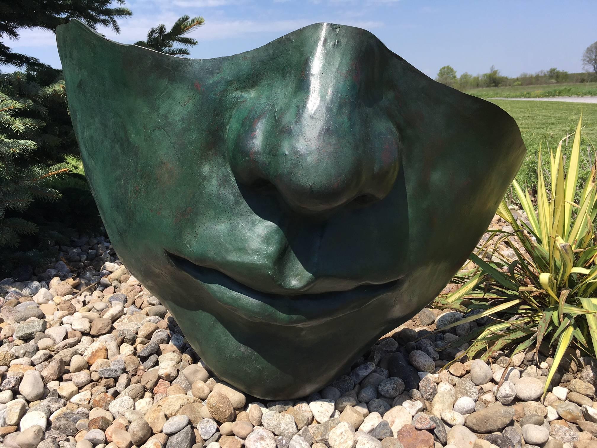 Head to Ear 2 - large, figurative, narrative, bronze outdoor sculpture - Sculpture by Marlene Hilton Moore