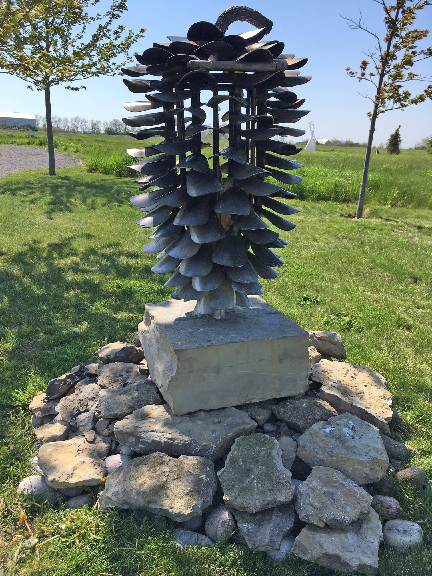 Vertical Fire Cone - Sculpture by Floyd Elzinga