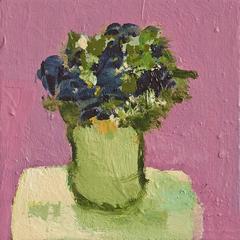 Pale Green Pot with Pink Ground