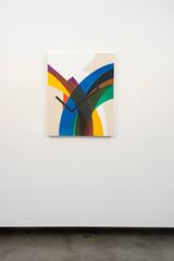 White Shape Into Blue Line No 1