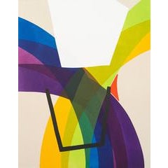 White Shape Into Blue Line No 2 12