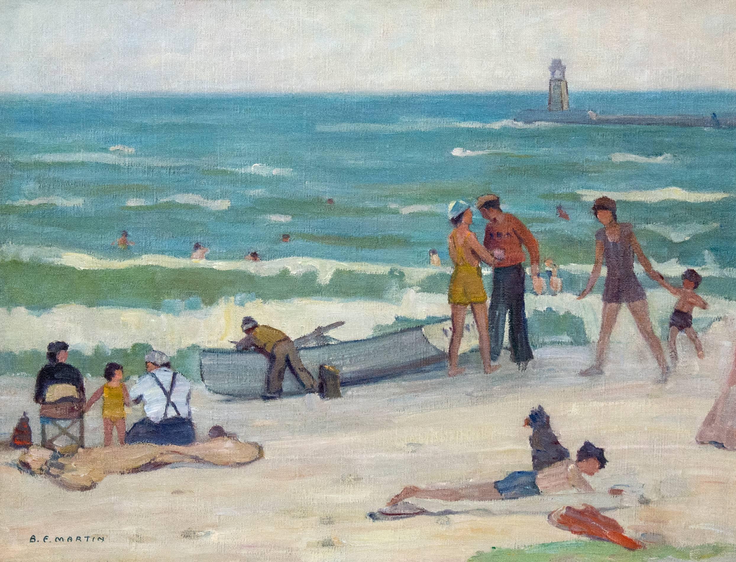 Bernice Fenwick Martin Landscape Painting - Beach Holiday