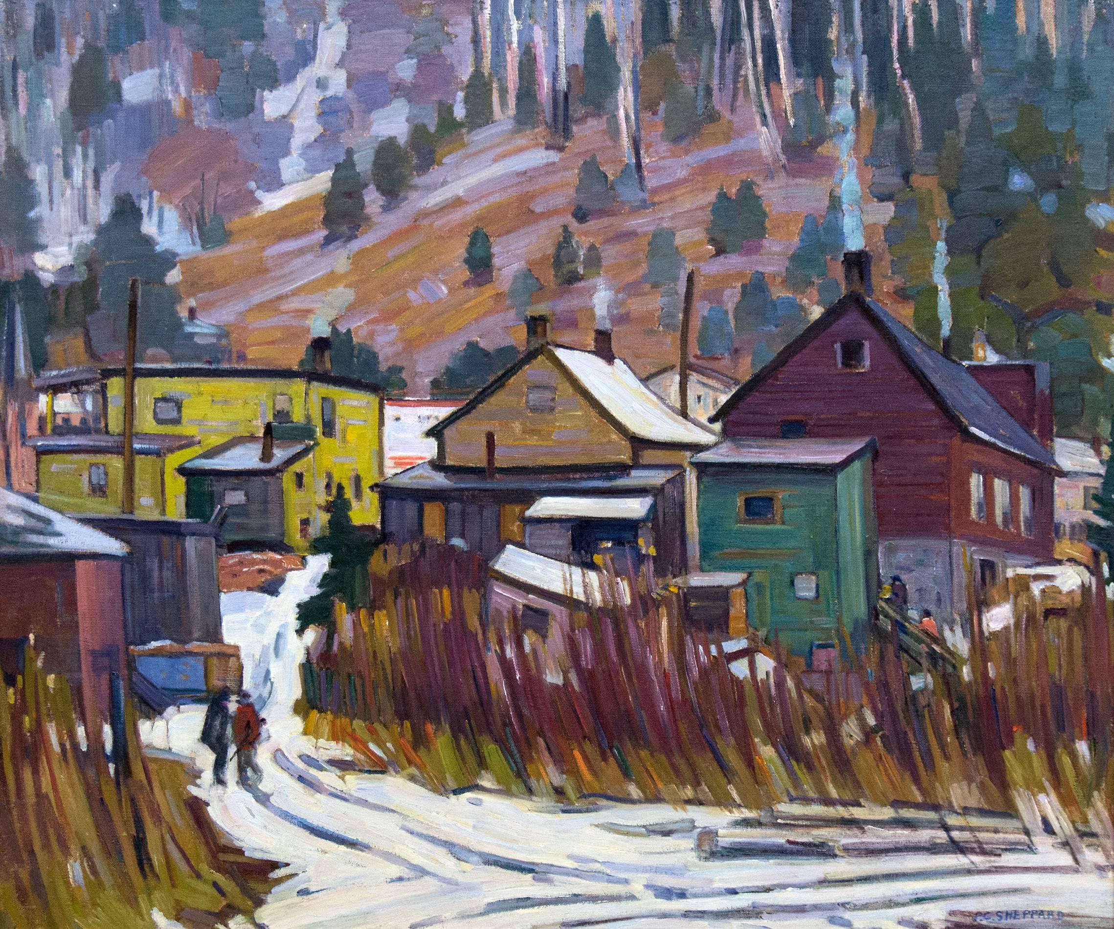 Peter Clapham Sheppard Landscape Painting - Winter Town