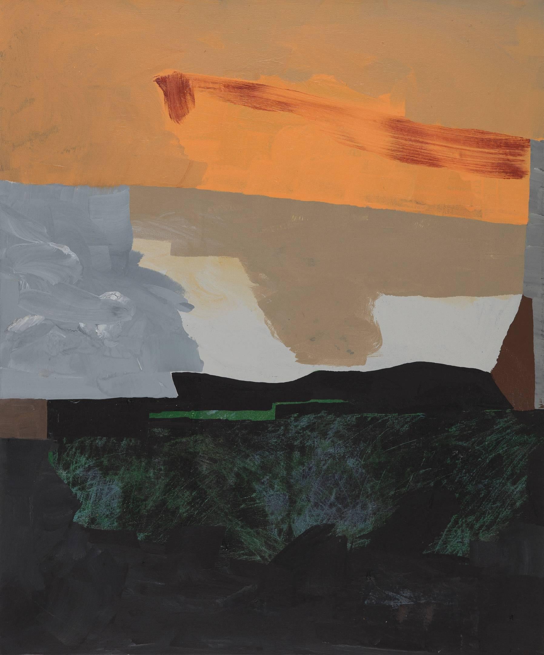 Otto Rogers Abstract Painting - Sunset with Rain
