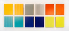 Twelve Panels, Thirty-Six Colors - colourful pairs of painted acrylic panels