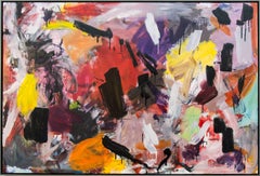 Ouvert No 18 - large, vibrant, colourful, gestural abstract, oil on canvas