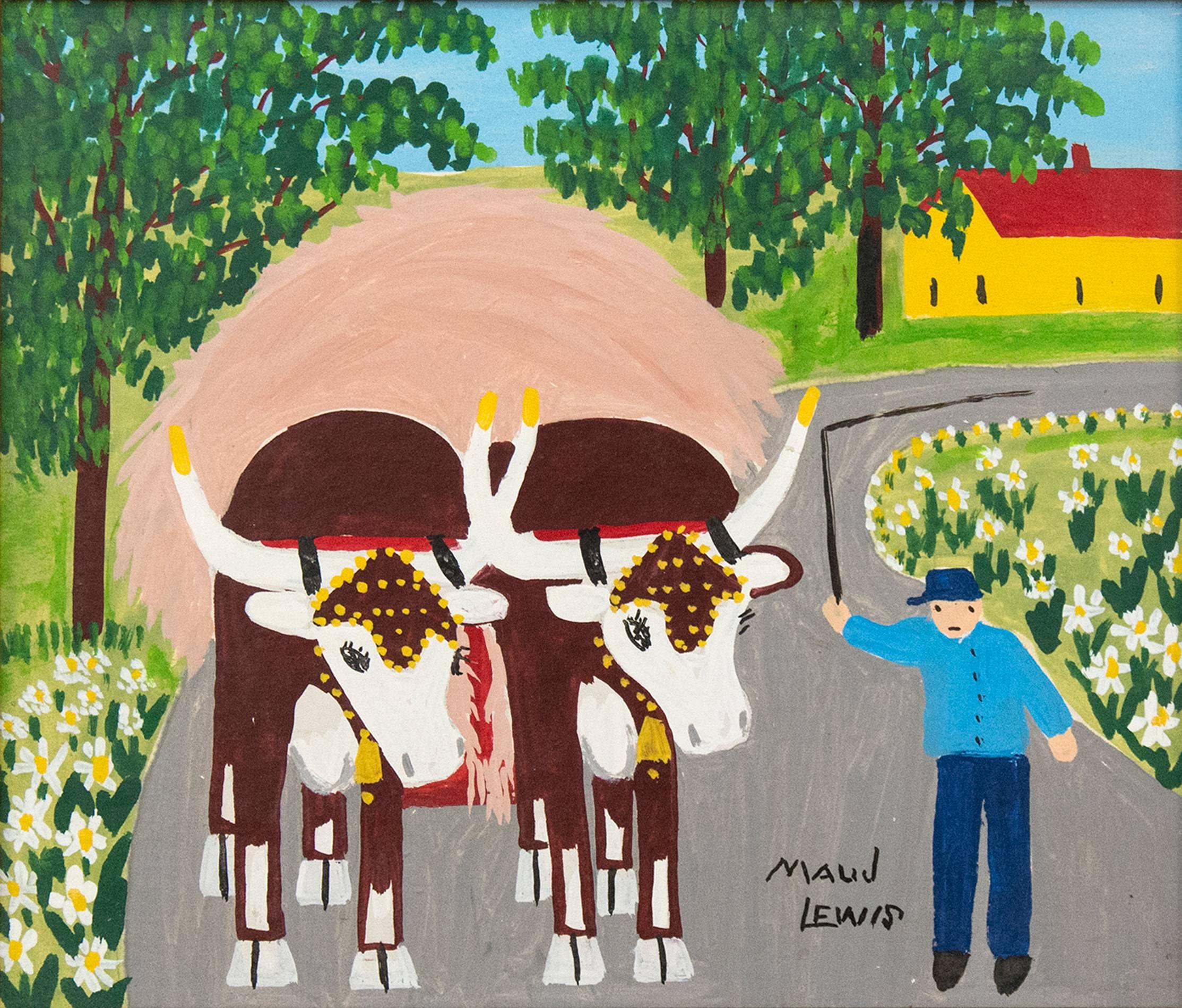 Maud Lewis Landscape Painting - Hay Ride