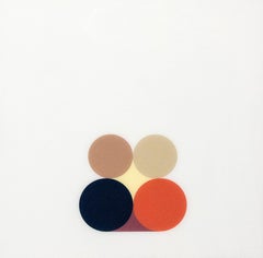 Snow White No. 2 – helles, geometrisches, abstraktes, minimalistisches Acryl auf Plexiglas