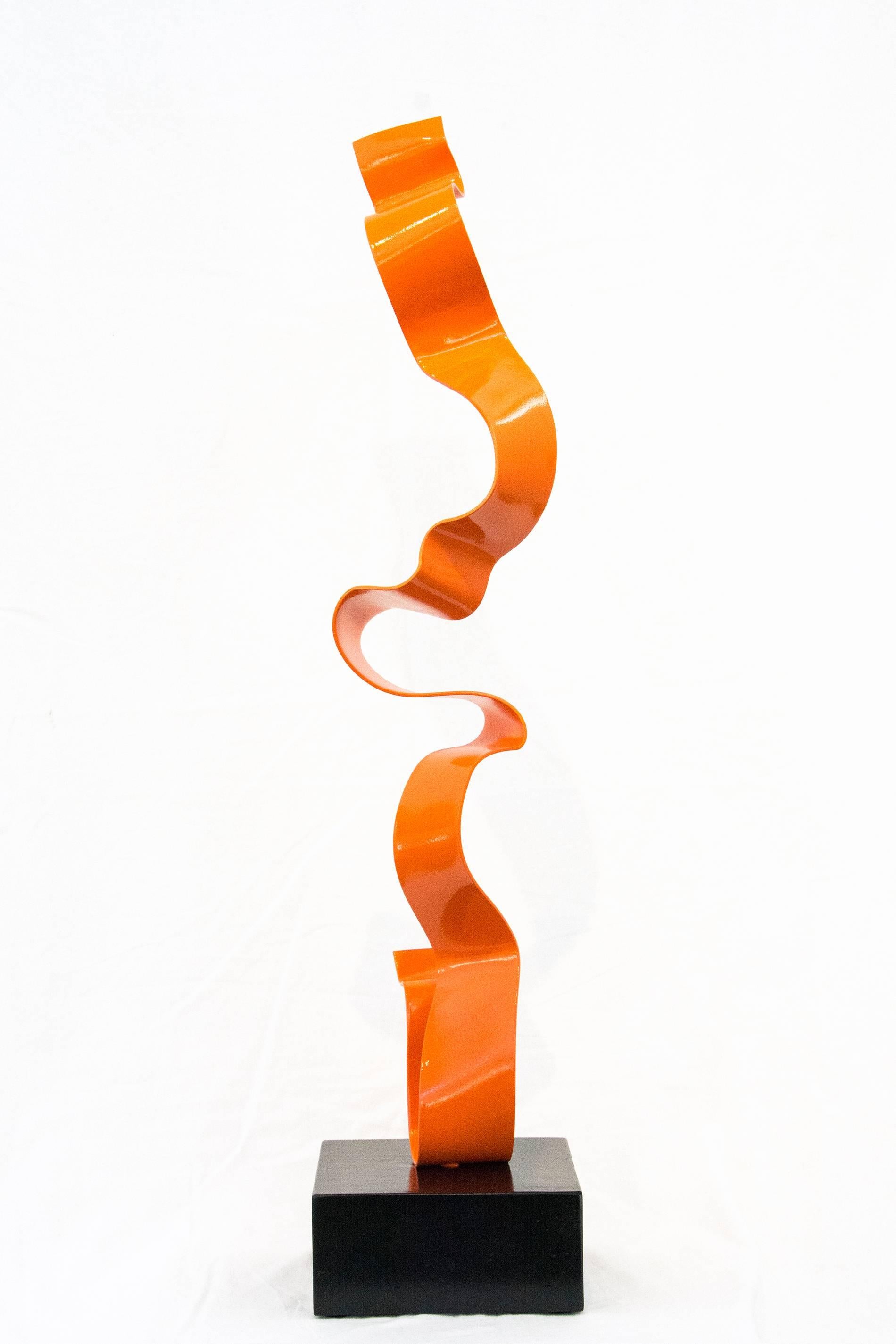 Unwound Orange - Contemporary Sculpture by Mark Birksted