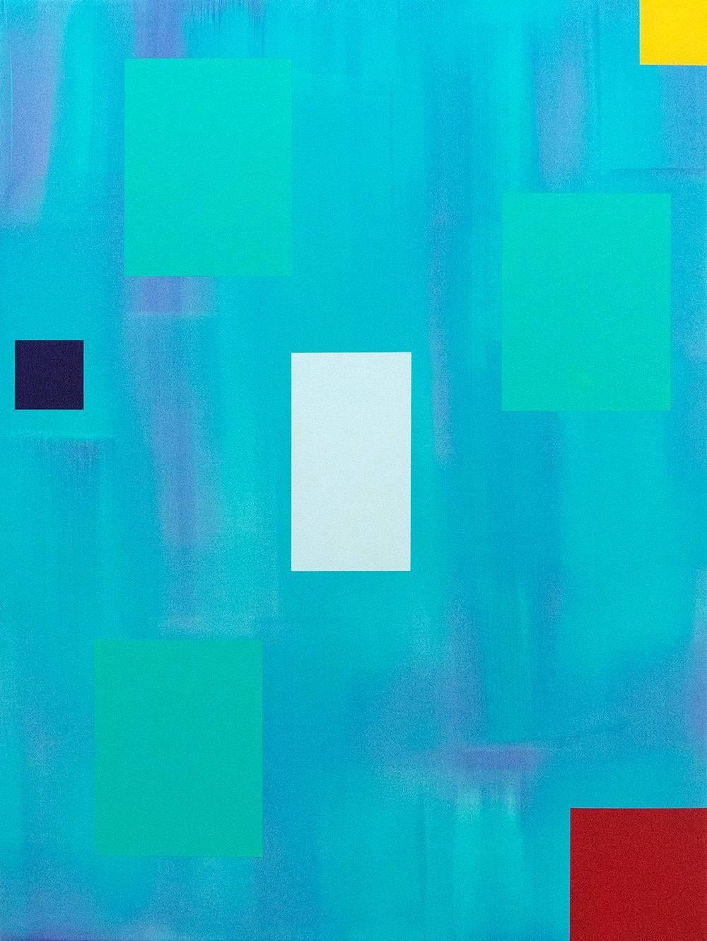 Abstract Painting de Milly Ristvedt - Agua que sube (Pinturas del Paraíso) - grande, abstracto, serie, acrílico sobre lienzo