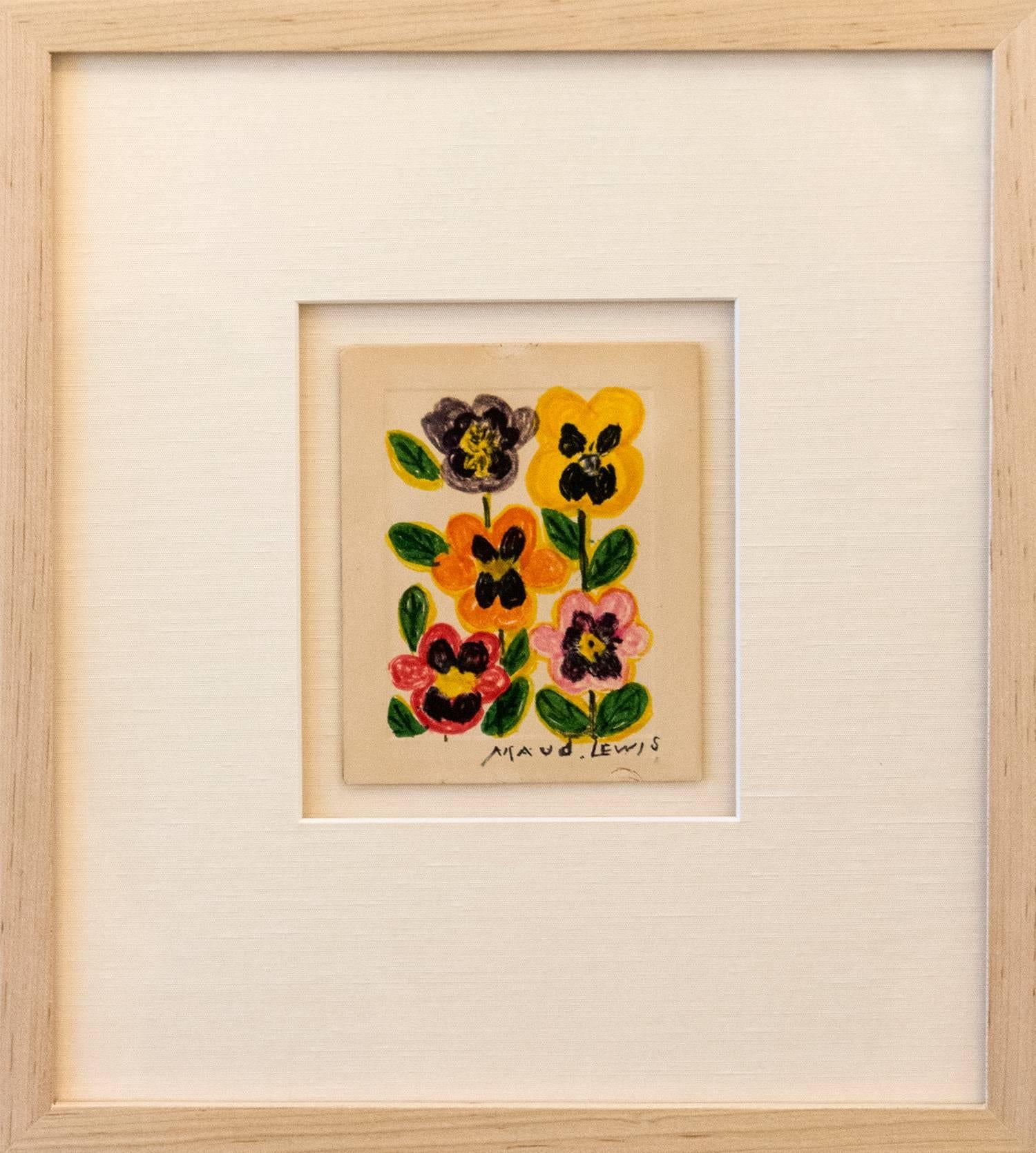 Pansies - Painting by Maud Lewis