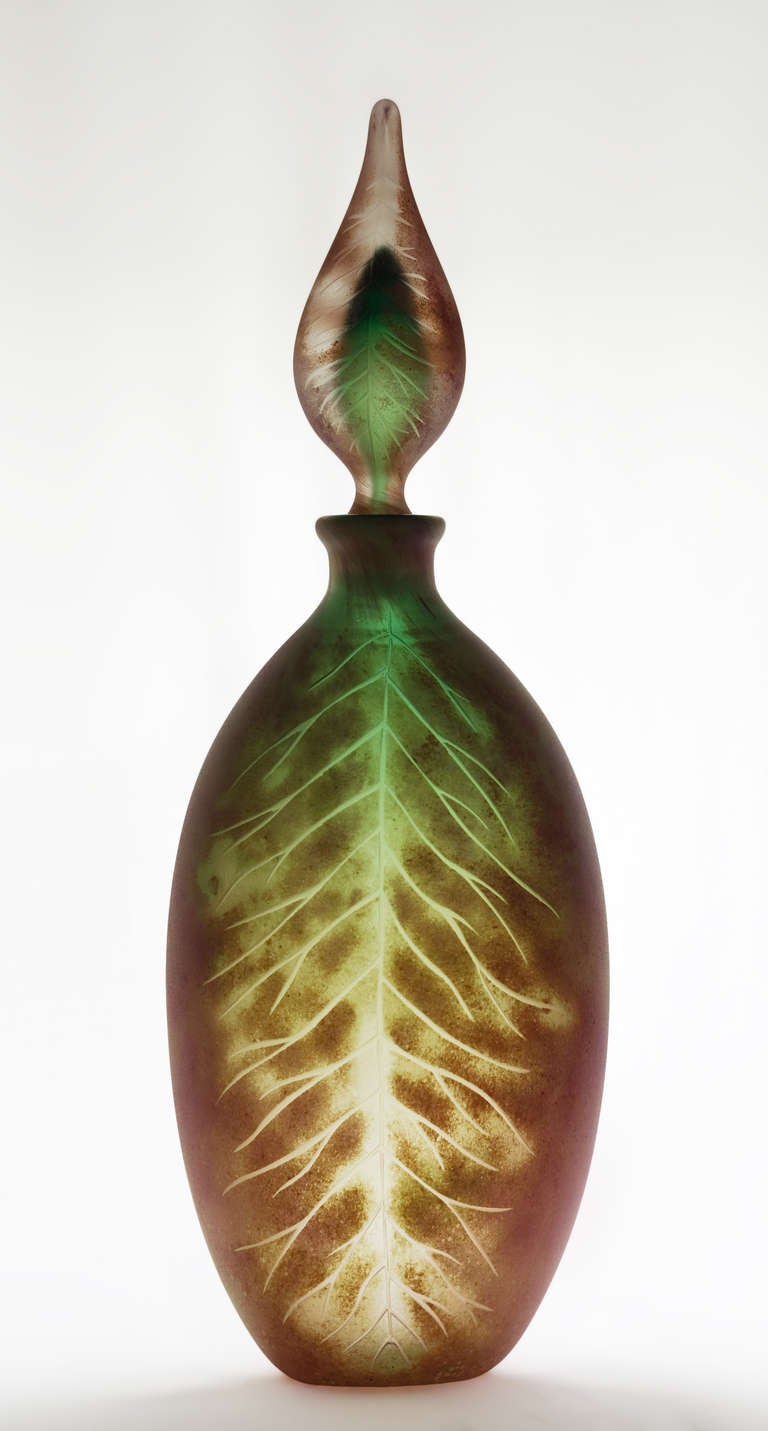 Eileen Gordon Still-Life Sculpture - Stoppered Leaf Bottle