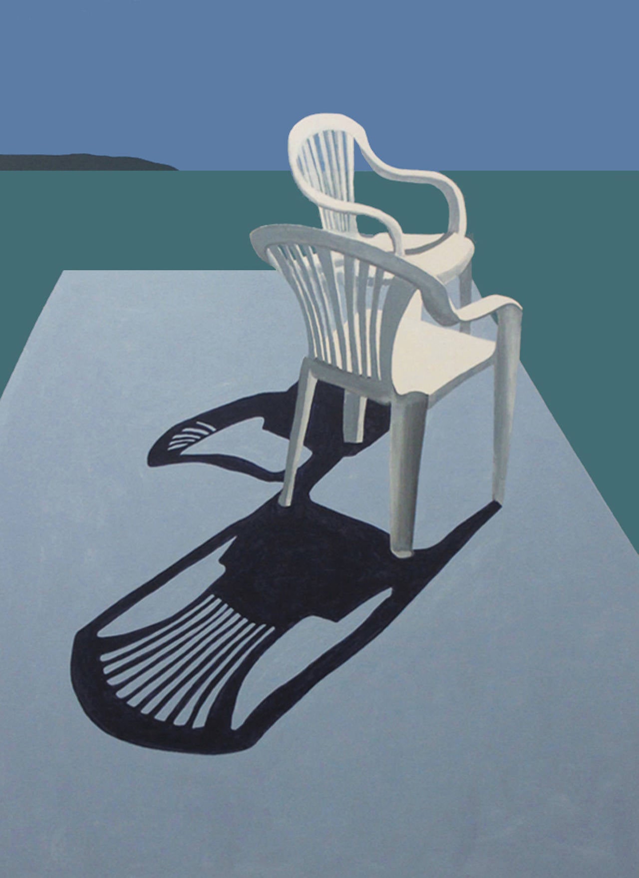 Charles Pachter Landscape Painting - The Shadow Knows