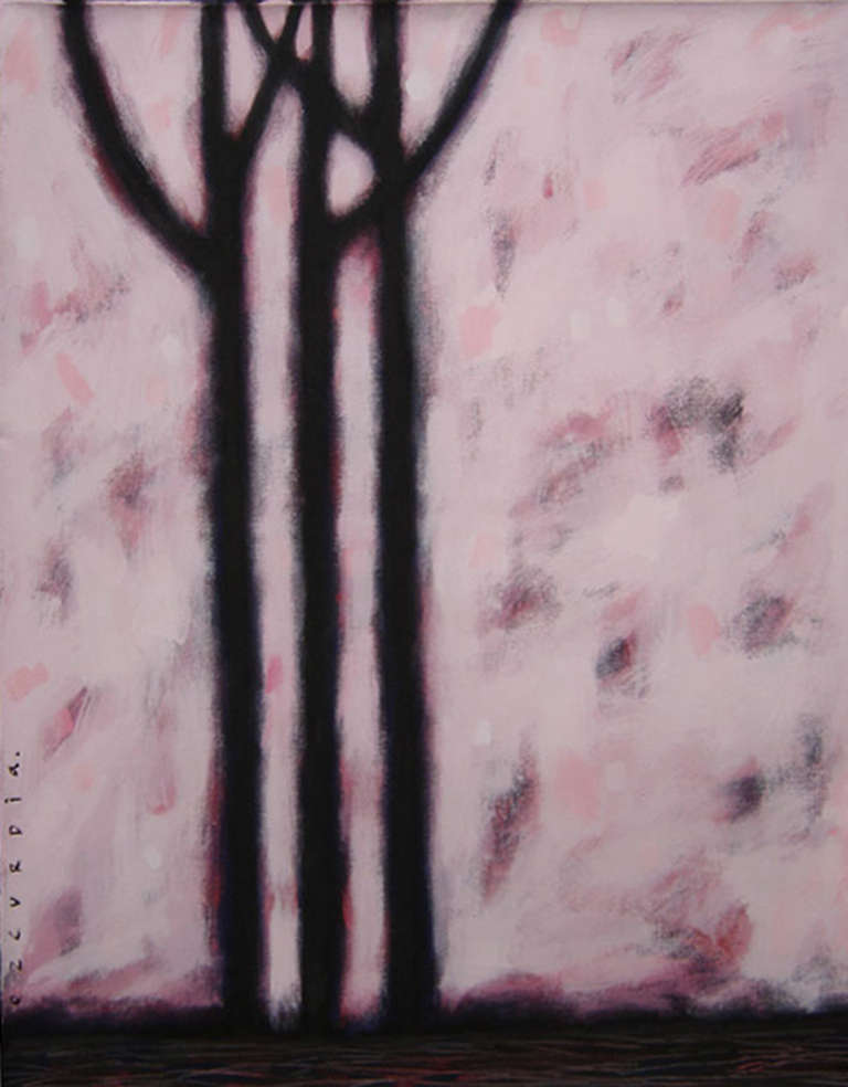 Juan Ezcurdia Abstract Painting - Trees in Pink