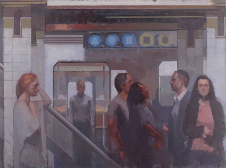 Daniel Hughes Landscape Painting - New York Subway 