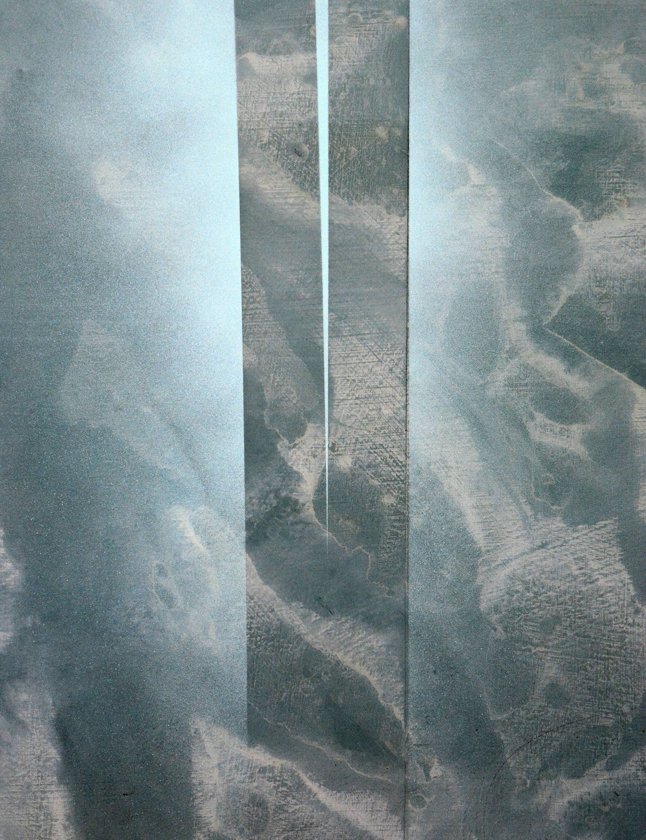 Guardian II - groß, Baum, Landschaft, Impressionist, Acryl, Harz auf Tafel im Angebot 1