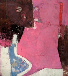 Vintage Monumental Pink Abstraction 