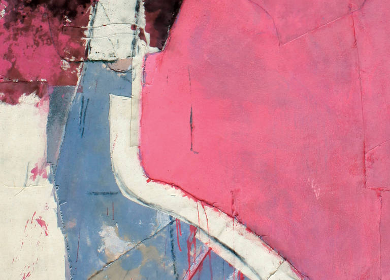 Monumental Pink Abstraction  - Painting by John Richard Fox