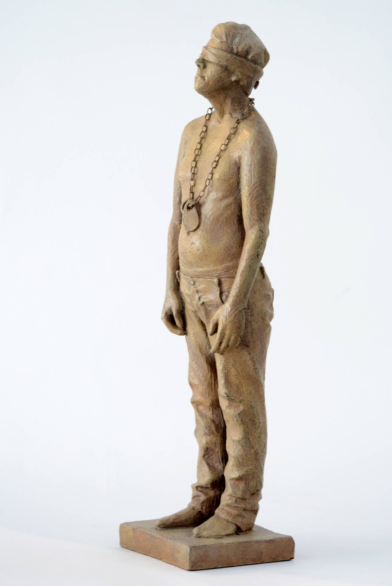 Self  - Gold Figurative Sculpture by Nicholas Crombach