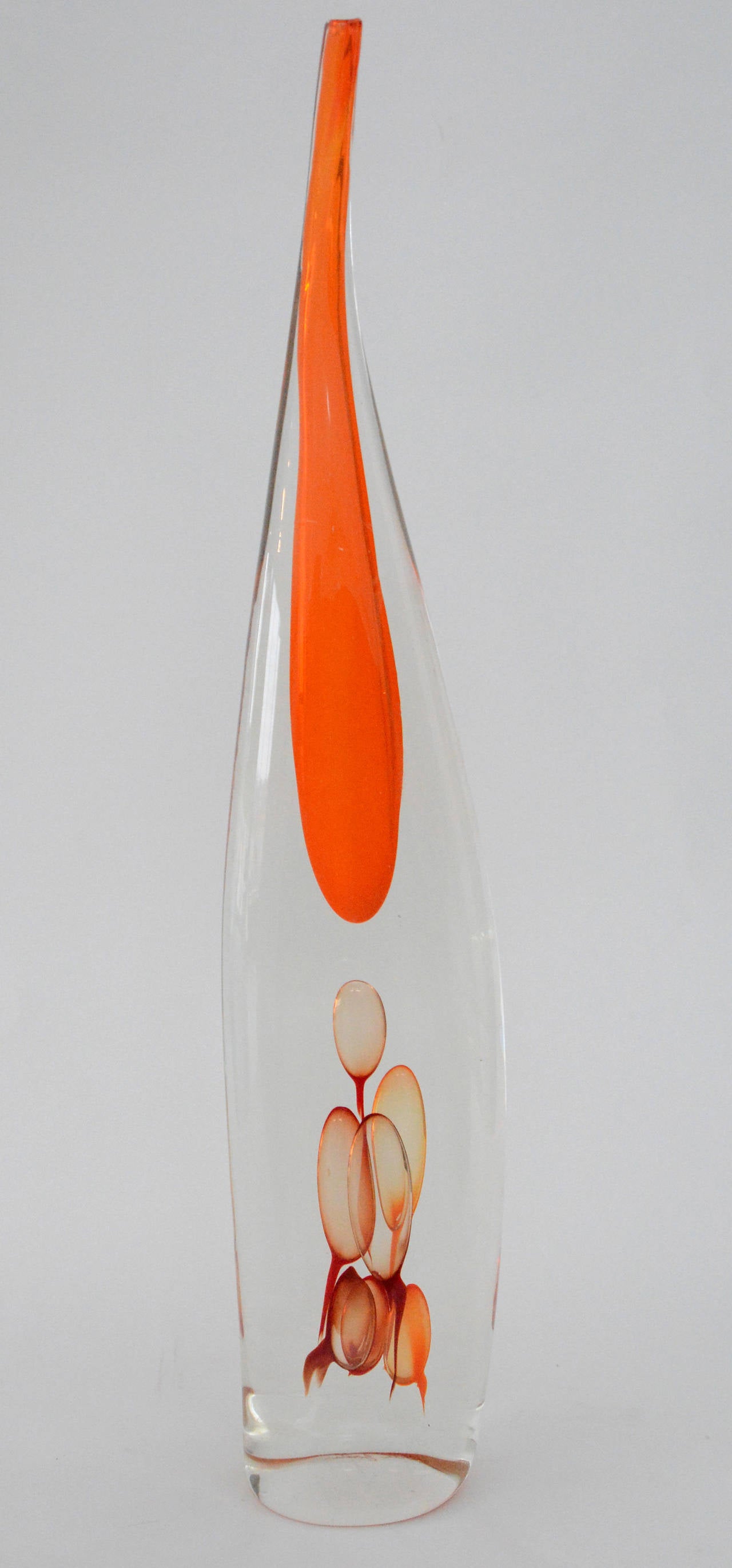 Evolution Bottle - Tall Orange - Sculpture by Eileen Gordon