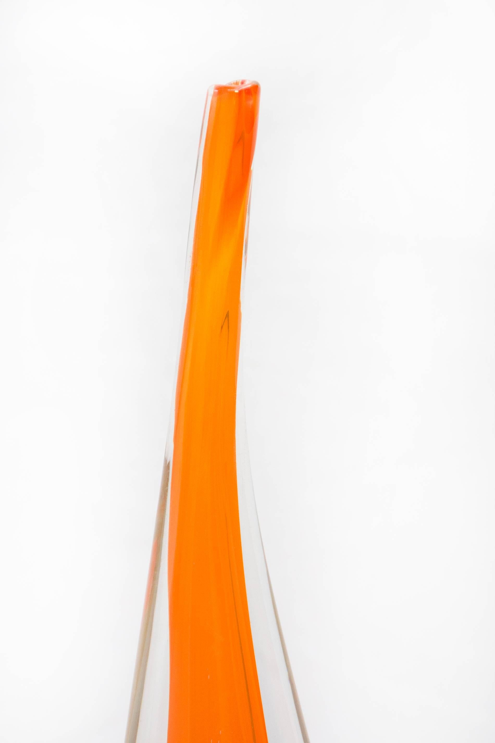 Evolution Bottle - Tall Orange - American Modern Sculpture by Eileen Gordon