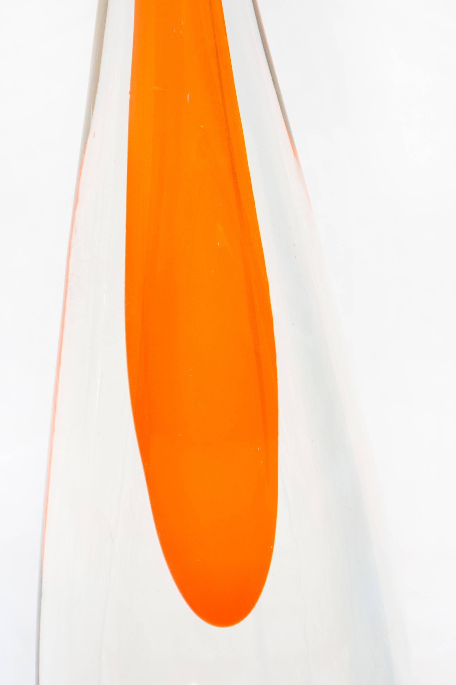 Evolution Bottle - Tall Orange - Gray Abstract Sculpture by Eileen Gordon
