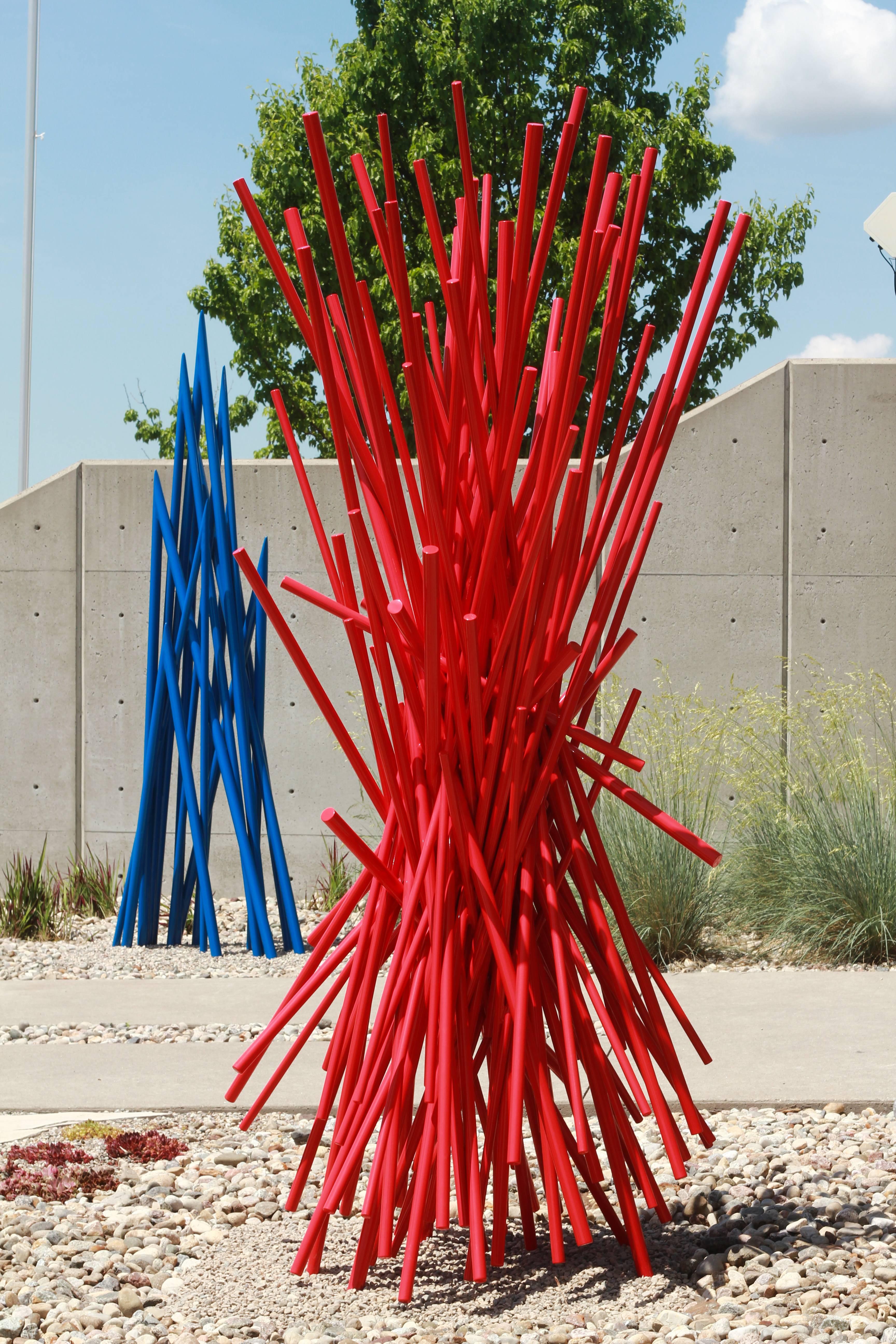 Entangled Red - Sculpture by Shayne Dark