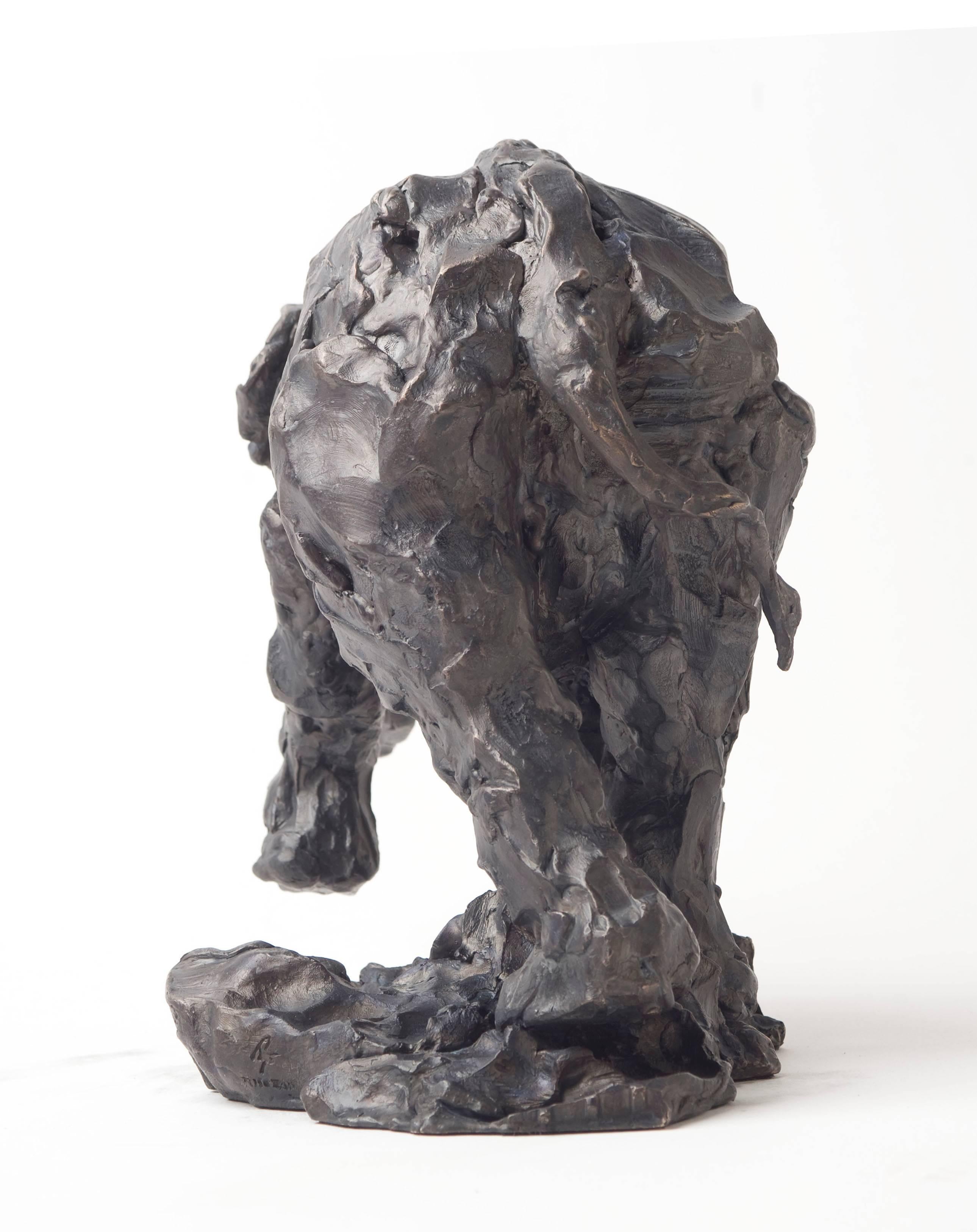 Untitled No 38 2/8 (Elephant Series) - animal, figurative, bronze statuette 2