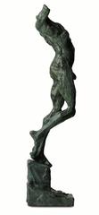 XXIV 2/8 - emotivo, nudo, maschio, figurativo, patina, statuetta di bronzo