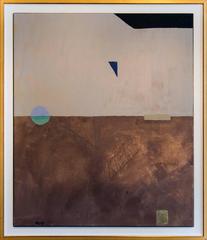 Floating Triangle With a Circle in a Landscape