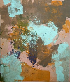 Abstraction in Turquoise, Ultramarine and Burnt Sienna