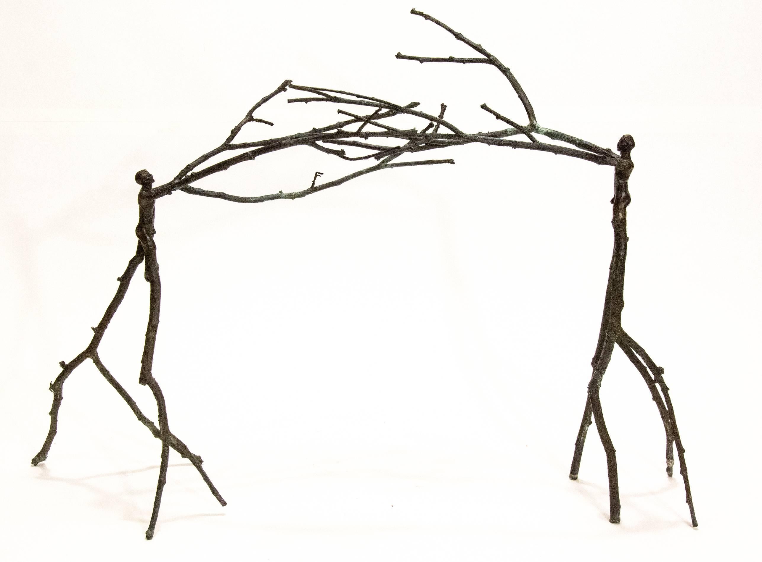 Roch Smith Figurative Sculpture - Nexus (Tree Men Series)