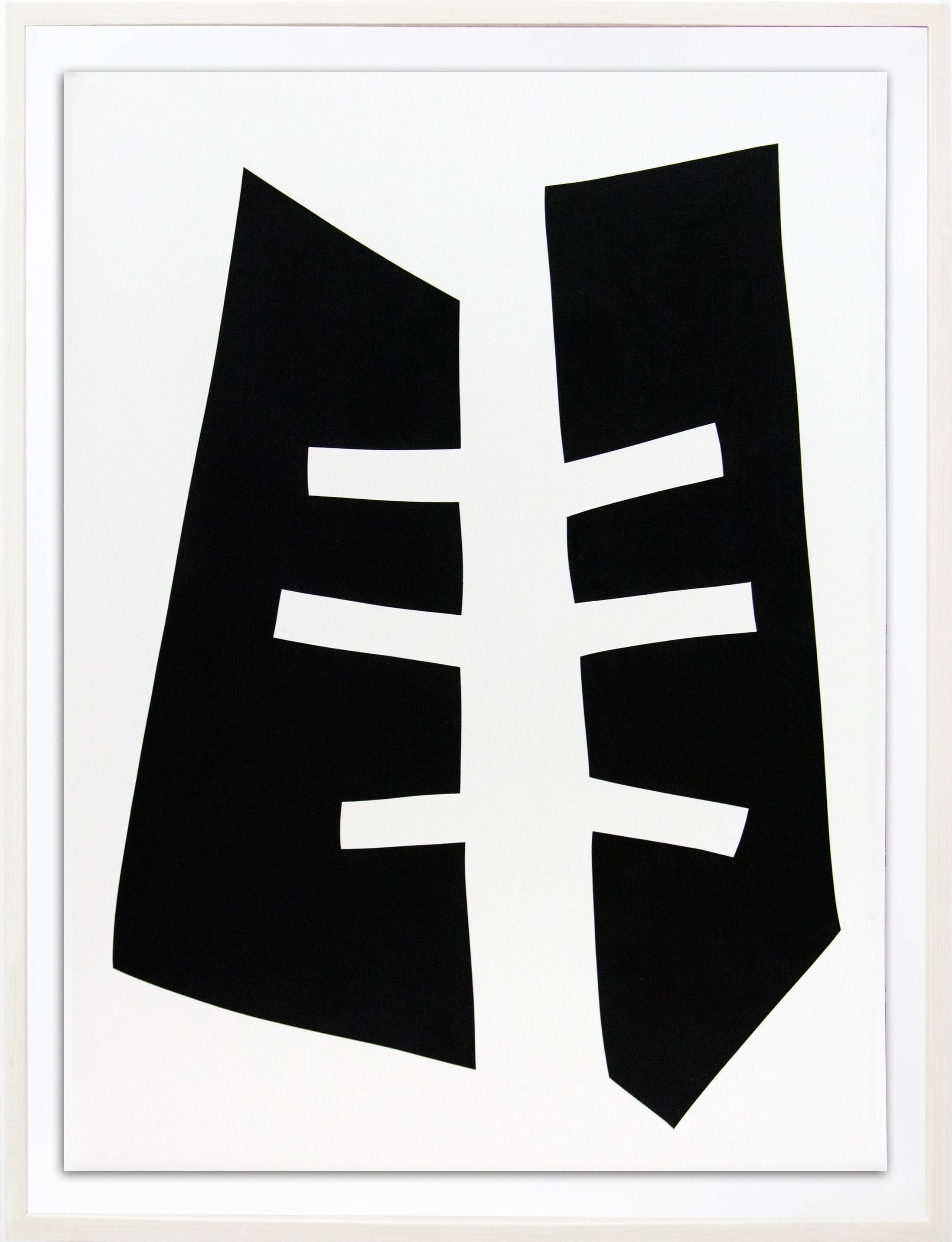 Black Shapes, Suite of 8  - Contemporary Print by Aron Hill